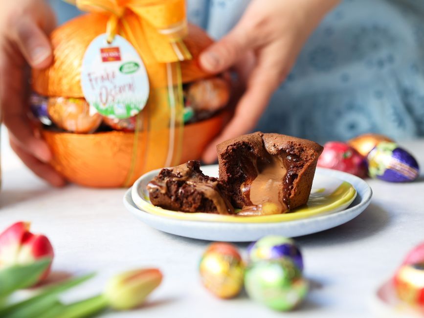 Lava Muffins mit Schoko-Ostereiern