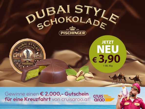 Neue Pischinger Dubai Style Schokolade aus Wien