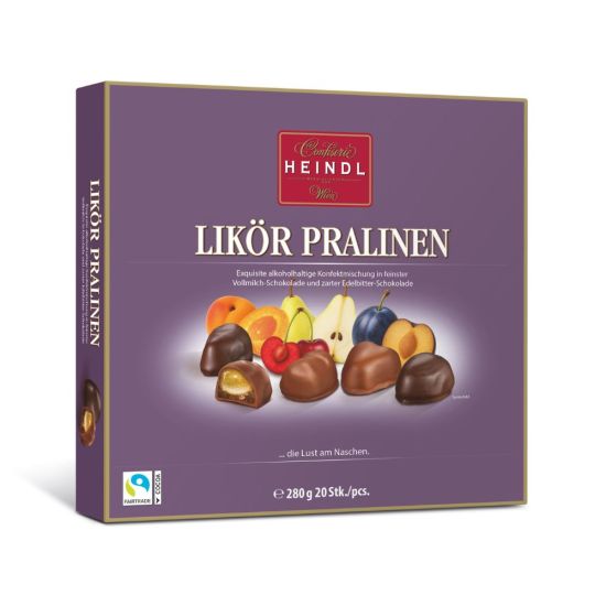 Heindl Likör Pralinen Cocktail Birne Zwetschke Marille Kirsch Schokolade Fairtrade