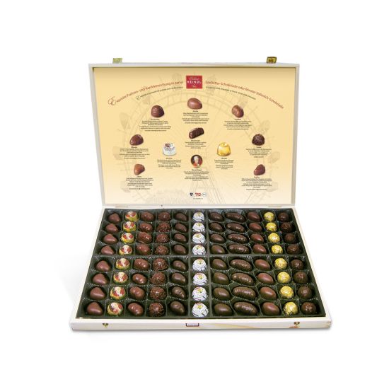 Pralinen Auslese Holzkassette 1250g