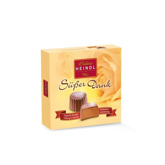 Kleine Aufmerksamkeit süßer Dank Nougat Pralinen Fairtrade