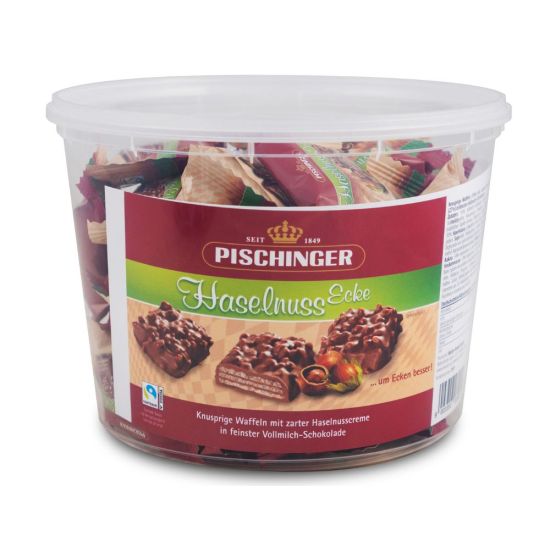 Pischinger Haselnuss Ecken Vollmilchschokolade Waffeln Fairtrade