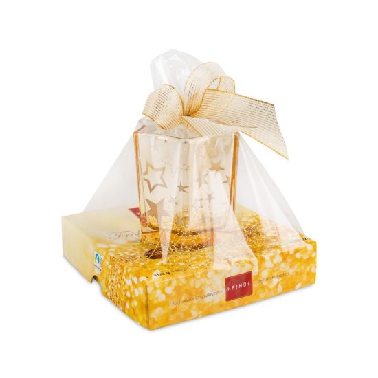 Kerze Lumia Gold auf Frohe Weihnachten 100g