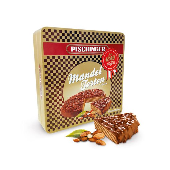 Mandeltorte Waffeln Schokolade Blechdose