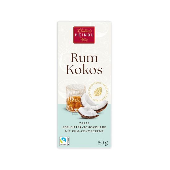 Tafelschokolade Edelbitter Rum Kokos Fairtrade Kakao