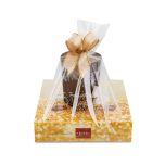Kerze in braunem Glas auf Frohe Weihnachten 100g