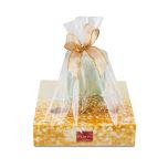Kerze in pastellgrünem Glas auf Frohe Weihnachten 100g