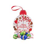Geschenkdose Weihnachtskugel Merry Christmas Nougat Crisp Schokolade Kugeln Fairtrade