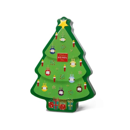 Tannenbaum Dose mit Schoko Kugeln 232g